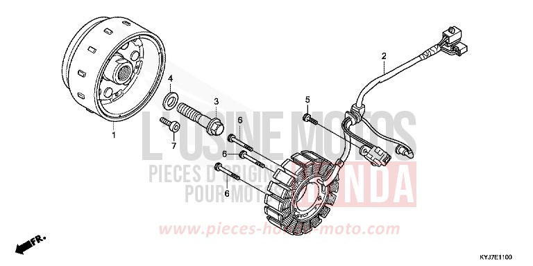 GENERATOR for CBR250R ABS ASTEROID BLACK METALLIC (NHA35) from 2011
